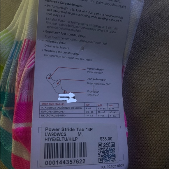 NWT lululemon Power Tab Socks a 3pack in size Med +an additional “3pack” size L - Picture 7 of 14